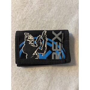 Star Wars Captain Rex Clone Wars Trifold Wallet Black Blue Good Canvas Graphic